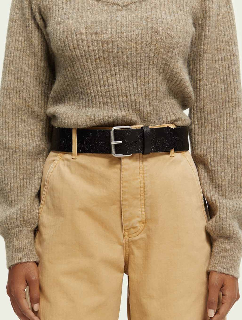 Debossed Leather Belt | Scotch & Soda - Harpers